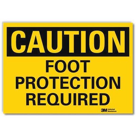 Caution Sign, 5 in Height, 7 in Width, Reflective Sheeting, Horizontal Rectangle, English
