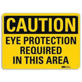 Plastic Caution Sign, 4 Holes, 14"x10", U4-1287-NP_14X10