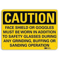 Caution Sign, 14" W, 10" H, 0.040" Thick, U4-1299-NA_14x10