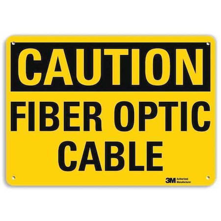 Plastic Caution Sign, 4 Holes, 14"x10", U4-1304-NP_14X10