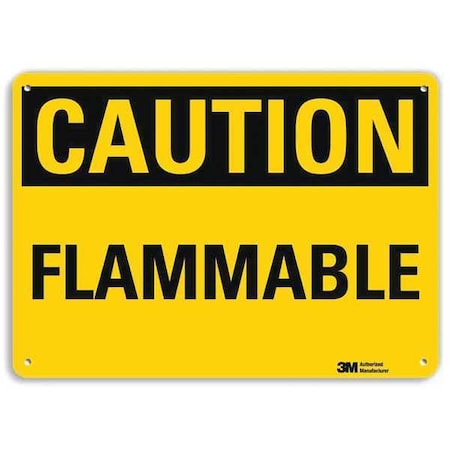 Caution Sign, 10 in H, 14 in W, Horizontal Rectangle, English, U4-1310-NA_14x10