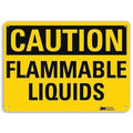 Caution Sign, 10 in H, 14 in W, Plastic, Horizontal Rectangle, English, U4-1311-NP_14X10