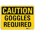 Plastic Caution Sign, 4 Holes, 14"x10", U4-1344-NP_14X10