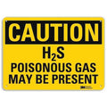 Caution Sign, 10 in H, 14 in W, Plastic, Horizontal Rectangle, English, U4-1351-NP_14X10