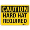Safety Sign, Hard Hat Required, 7in.H