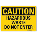Caution Sign, 7 in H, 10 in W, Vertical Rectangle, English, U4-1380-RD_10X7