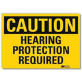 Safety Sign, Hearing Protection, 10in.W