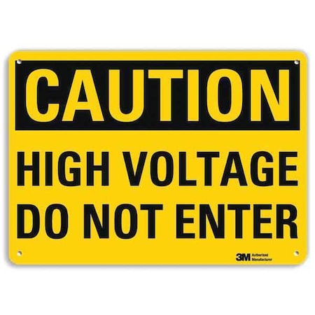 Caution Sign, 14" W, 10" H, 0.040" Thick, U4-1422-NA_14x10