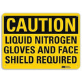 Plastic Caution Sign, 4 Holes, 10"x7", U4-1489-NP_10X7