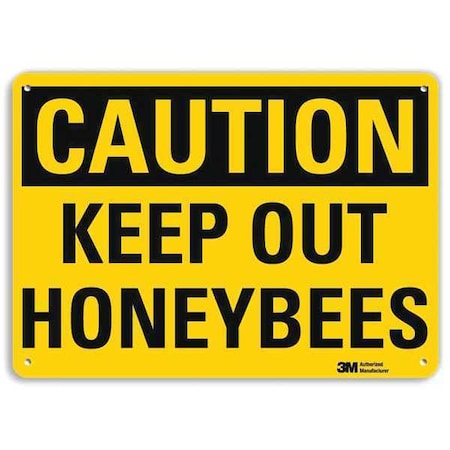 Caution Sign, 10 in H, 14 in W, Aluminum, Horizontal Rectangle, English, U4-1470-NA_14x10