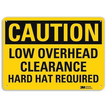 Plastic Caution Sign, 4 Holes, 14"x10", U4-1518-NP_14X10