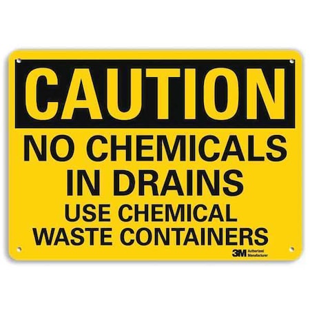 Caution Sign, 10 in H, 14 in W, Horizontal Rectangle, English, U4-1540-NA_14x10