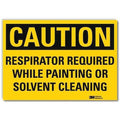 Caution Sign, 5 in Height, 7 in Width, Reflective Sheeting, Horizontal Rectangle, English