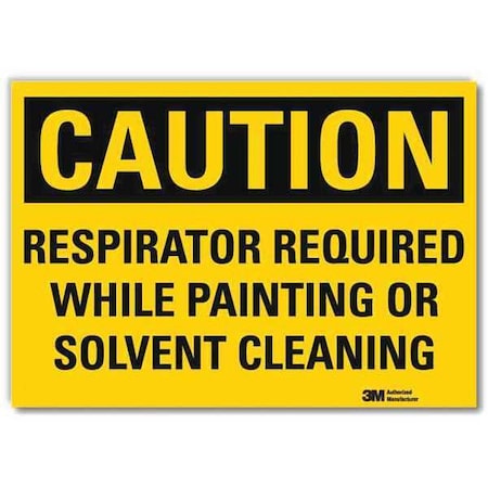Caution Sign, 5 in Height, 7 in Width, Reflective Sheeting, Horizontal Rectangle, English