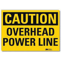 Caution Sign, 5 in Height, 7 in Width, Reflective Sheeting, Horizontal Rectangle, English