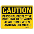 Caution Sign, 14" W, 10" H, 0.040" Thick, U4-1588-NA_14x10