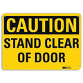 Caution Sign, 10 in H, 14 in W, Aluminum, Horizontal Rectangle, English, U4-1677-NA_14x10