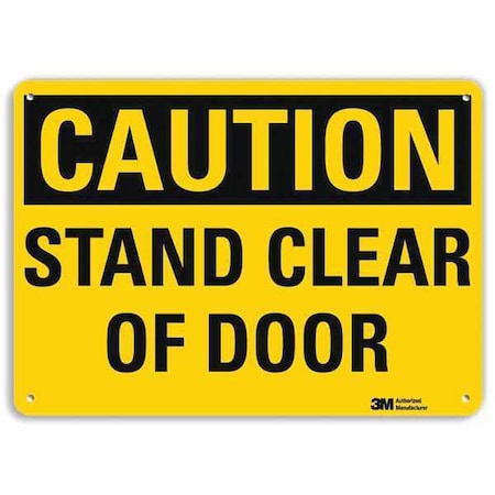 Caution Sign, 10 in H, 14 in W, Aluminum, Horizontal Rectangle, English, U4-1677-NA_14x10