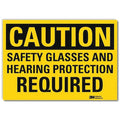Safety Sign, Hearing Protection, 5 in. H