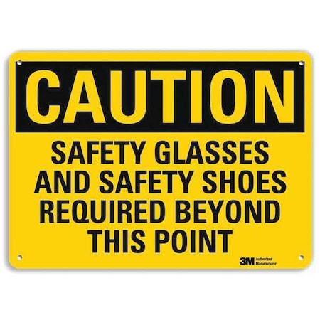 Caution Sign, 14" W, 10" H, 0.040" Thick, U4-1644-NA_14x10