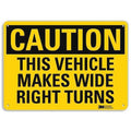 Caution Sign, 10 in H, 14 in W, Aluminum, Horizontal Rectangle, English, U4-1726-NA_14x10