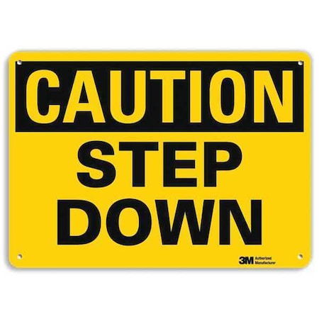 Caution Sign, 10 in H, 14 in W, Aluminum, Horizontal Rectangle, U4-1688-NA_14x10