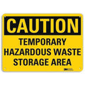 Caution Sign, 10 in H, 14 in W, Horizontal Rectangle, English, U4-1696-NA_14x10