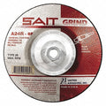 Depressed Center Grinding Wheel, Type 28, 4 1/2 in Dia, 0.25 in Thick, 5/8"-11 Arbor Hole Size