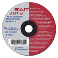 Abrasive Cut-Off Wheel, Type 1, 4 in Dia, 0.0625 in Thick, 5/8 in Arbor Hole Size, Aluminum Oxide