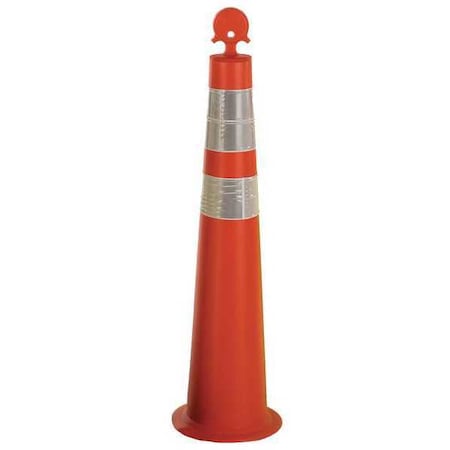 Channelizer Cone, HDPE, High-Intensity Prismatic, 36" Height, 3 lb, Orange