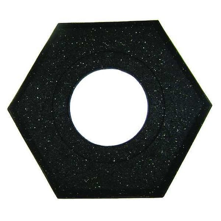 Channelizer Cone Base, Recycled Rubber, 2 1/2 in Height, 17 in Length, 15 lb, Black
