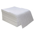Sorbent Pad, 16 gal, 16 in x 18 in, Oil, White, Polypropylene