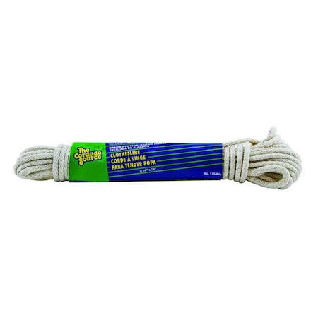 Rope, Cotton, 3/16in Dia, 50 ft.