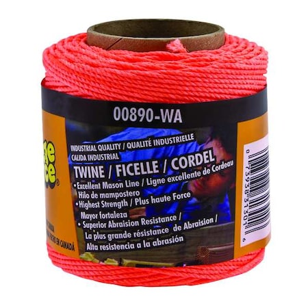 Twine, Nylon, No 18, 250 ft., Orange