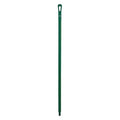 51" Color Coded Handle, 1 1/4 in Dia, Green, Polypropylene