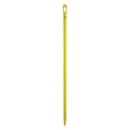 51" Color Coded Handle, 1 1/4 in Dia, Yellow, Polypropylene