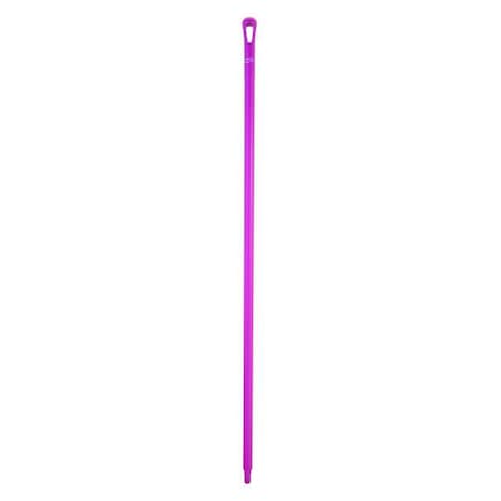 59" Color Coded Handle, 1 1/4 in Dia, Pink, Polypropylene