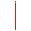 59" Color Coded Handle, 1 1/4 in Dia, Red, Polypropylene