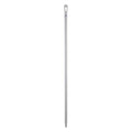 59" Color Coded Handle, 1 1/4 in Dia, White, Polypropylene