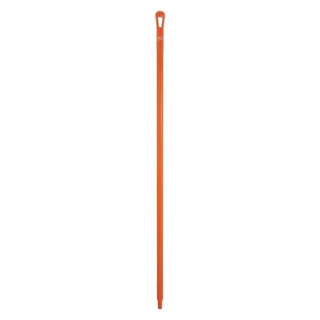 59" Color Coded Handle, 1 1/4 in Dia, Orange, Polypropylene