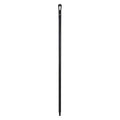 59" Color Coded Handle, 1 1/4 in Dia, Black, Polypropylene