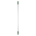 50" Color Coded Handle, 1 in Dia, Green, Aluminum