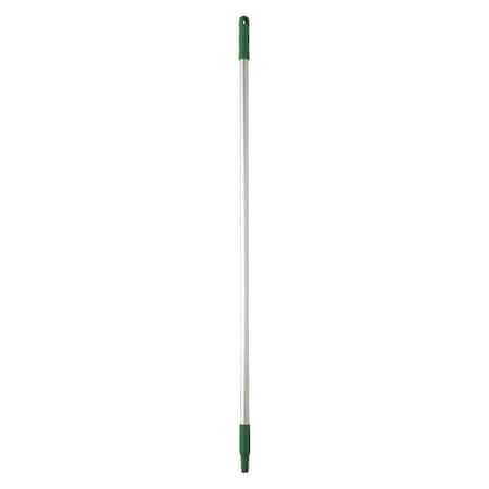 50" Color Coded Handle, 1 in Dia, Green, Aluminum
