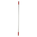50" Color Coded Handle, 1 in Dia, Red, Aluminum