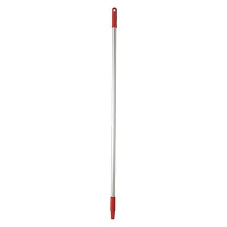 50" Color Coded Handle, 1 in Dia, Red, Aluminum