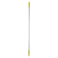 50" Color Coded Handle, 1 in Dia, Yellow, Aluminum