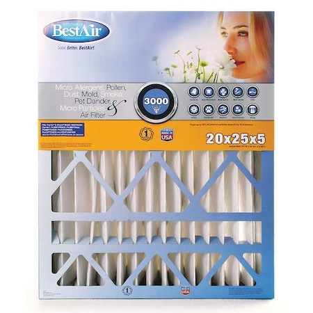 20 in x 25 in x 5 in Synthetic Furnace Air Cleaner Filter