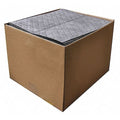Sorbent Pad, 22 gal, 16 in x 18 in, Universal, Gray, Polypropylene