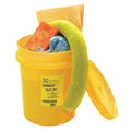 Spill Kit, 4 gal Volume Absorbed per Kit, 5 gal Capacity, Bucket, Yellow, 11