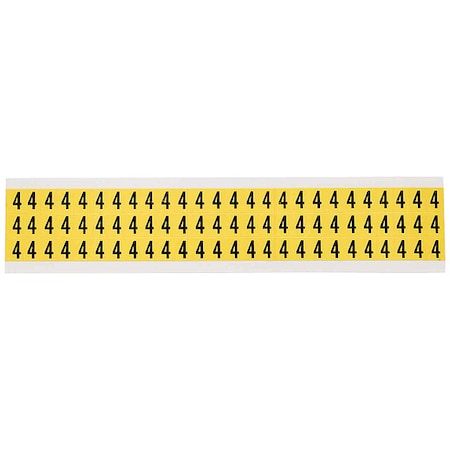 Number Label, Vinyl, 1/2 in H, 3/8 in W